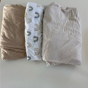 Set of Three Neutral Crib Sheets